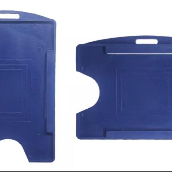 Porta Crachá Horizontal e Vertical Azul MP 100un